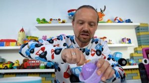 Синий трактор влог - Распаковка слайм жевачка для детей малышей