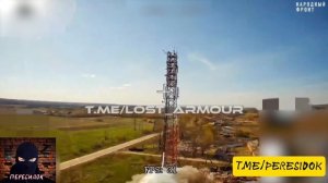 Дрон ударил по связисту ВСУ на вышке