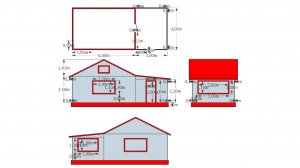 Дачный домик.  Чертёж.