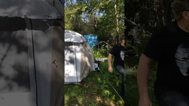 Надувная палатка Quechua Air Second 4.1 Fresh&Black. смотреть онлайн