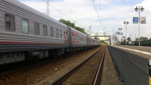 Электровоз ЧС7-074 с поездом №244 Евпатория-Москва станция Москва-Сортировочная-Киевская