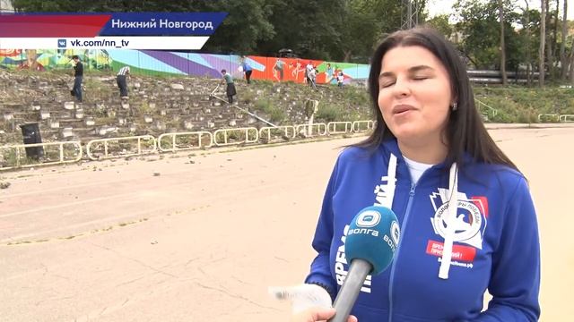«Волонтеры Победы» проводят благоустройство на стадионе «Водник» смотреть онлайн
