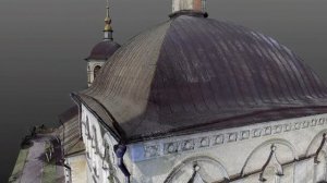 Сканирование фасада и купола церкви старообрядческой общины в Москве