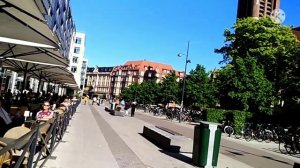 Швеция, Мальмё. Прогулка жарким июньским днём. Атмосфера города.