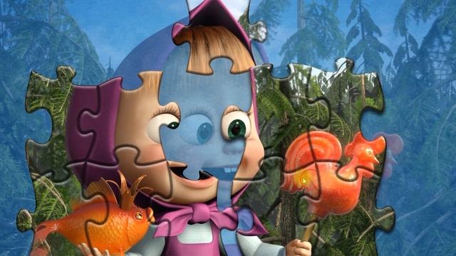 Masha and the Goldfish/Putting together puzzles for children Masha and the Bear смотреть онлайн