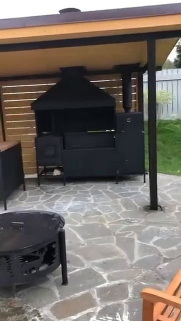 Сделали зону барбекю #проекты #участок #афрейм #баня #дача #дом #природа #рекомендации #бани смотреть онлайн