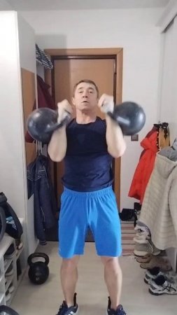 Жим стоя 2 по 24 кг