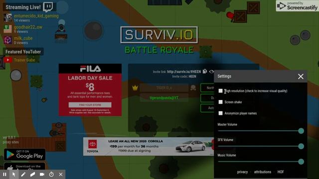 How to fix lag in Surviv.io Easy