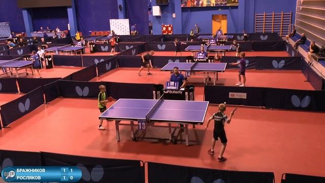 Бражников Артем (125) - Росляков Михаил (89). Настольный теннис. ПР до 12 лет 2023