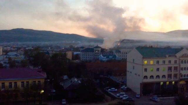 Здание краевого суда горит в Чите