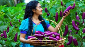 Шри-ланкийские закуски из свежих баклажанов 🍆 Карри из баклажанов и жареные баклажаны.