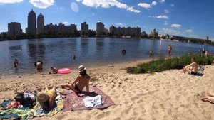 Киев сегодня / Реальный обзор пляжа на Оболонском Острове