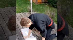 Тест на разрушение ниндзюцу Черного Дракона Kurokumo Bushido Academy - Kuroi Ryu Ninjitsu "Goshido"