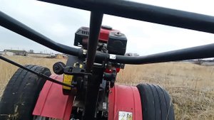 Первые покатушки на мотоблоке Авангард с адаптером.