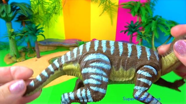 Learn Dinosaurs - Tyrannosaurus Spinosaurus Triceratops - Fun Dinosaur Toys for Kids смотреть онлайн