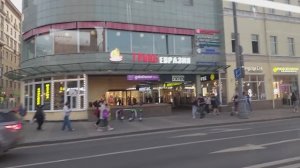 Вид из автобуса: улица Новослободская  / Москва / 4К