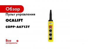 Пульт управления OCALIFT 6 кнопок, 1 скорость, стоп, ключ, IP55 (A6713Y) COPP-A6713Y