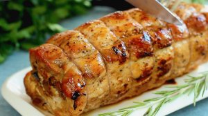 Удивите гостей! Сочный мясной рулет с нежной грибной начинкой 🍄😋
