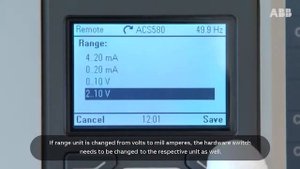 ACS580 IO menu