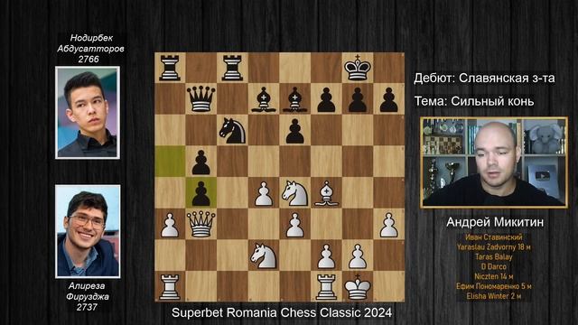 А.Фирузджа - Н.Абдусатторов 🏆 Superbet Romania Chess Classic 2024. Шахматы