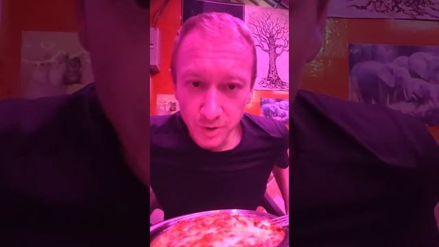 ЛАЗАНЬЯ БОЛОНЬЕЗ ВИЗ БИФ в кафе Фуд Планет 3.0 (ссылка на донат в описании) #ГОА #АРАМБОЛЬ #ИНДИЯ