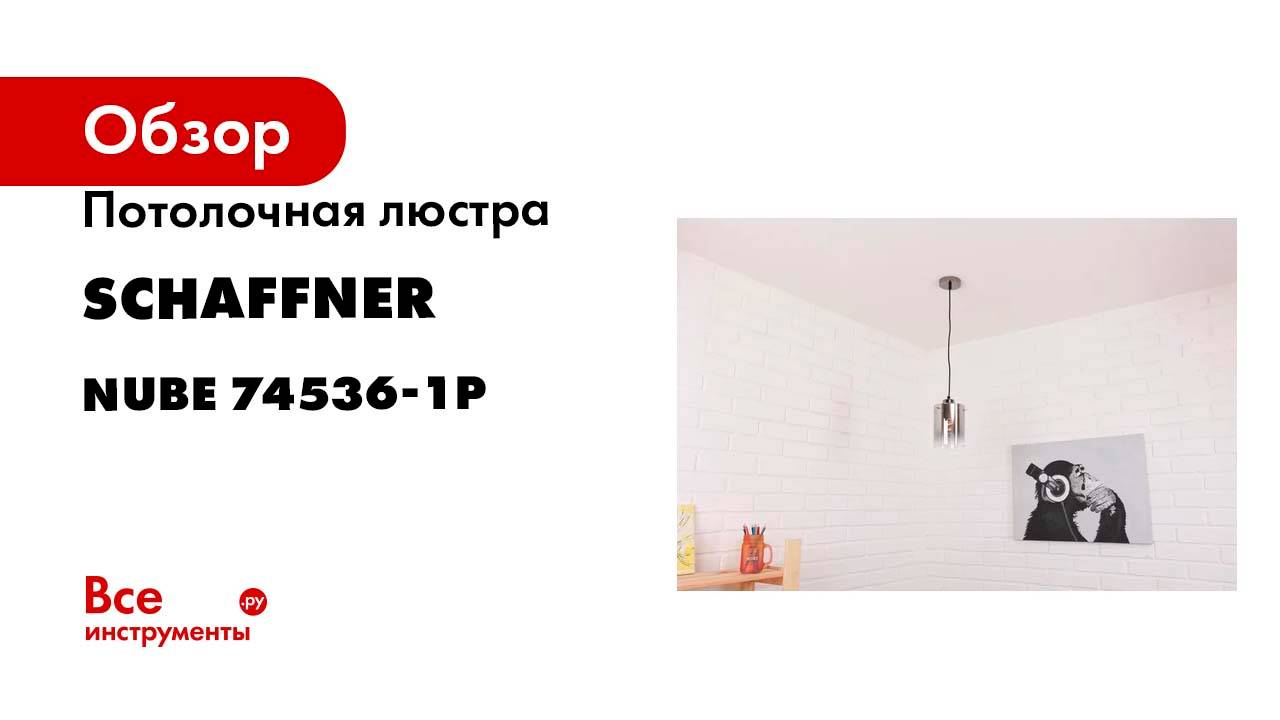Люстра Schaffner, 1xE27/60W (13 13 90) Nube 74536-1P