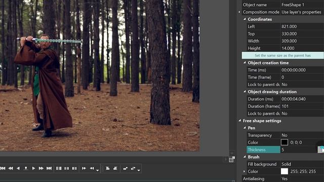 How to make a lightsaber video effect in VSDC Pro