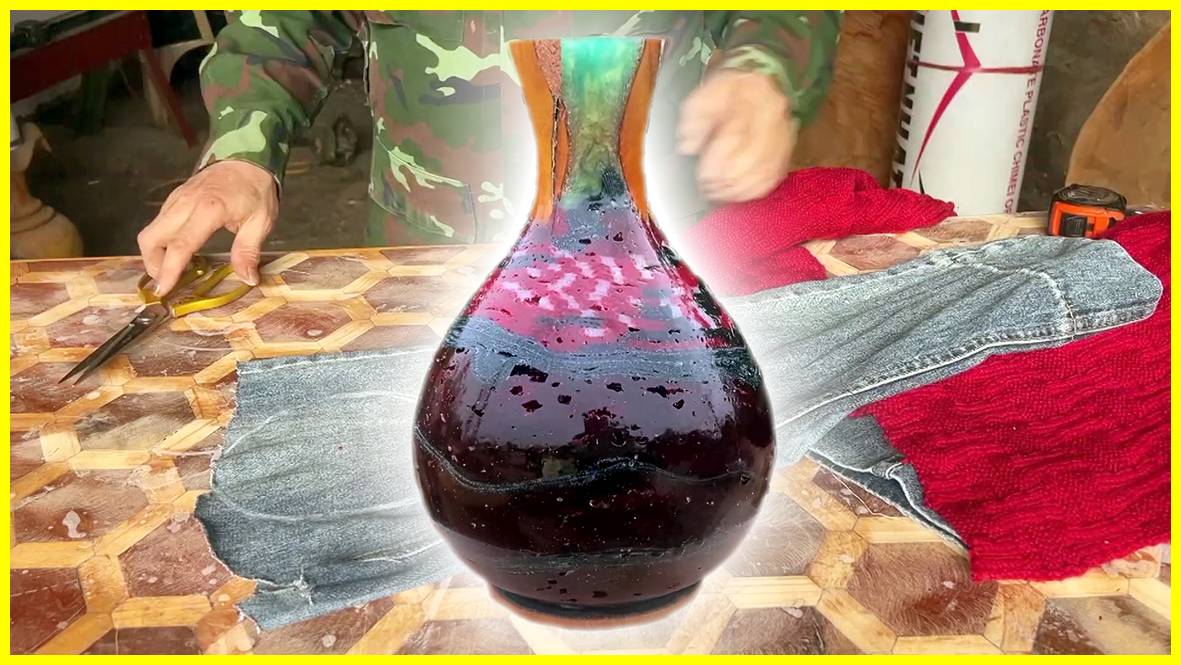 Оригинальная ваза из старой одежды! смотреть онлайн