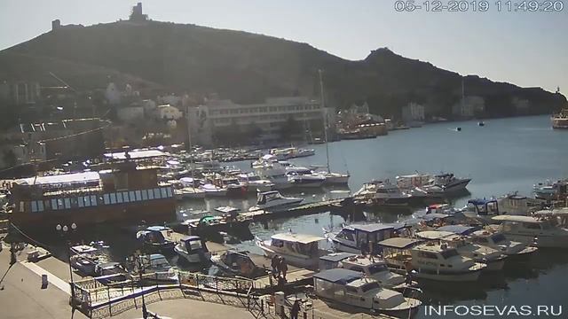 Балаклава, набережная Назукина.05 декабря 2019 года смотреть онлайн