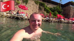 #13.Анталия. Купаюсь в Старом городе Пляж Мермерли — Mermerli Beach. Обедаю в кебабной 1885 года