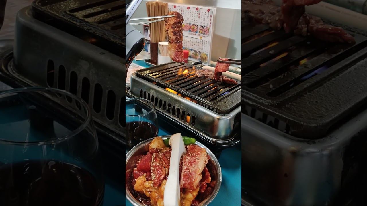 Жарим говядину вагю в гриль баре в Японии смотреть онлайн