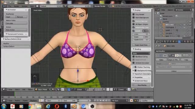 attach cloth to rig in blender 2.7 смотреть онлайн