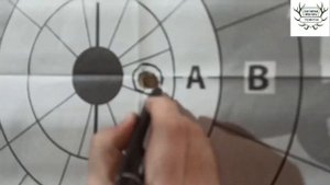 Отстрел пули БУЛАВА-ШОК на дистанции 50 метров. МР155. Заказать чок Прогресс.