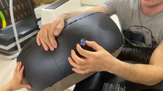 Лучшее надувное кресло с пуфиком