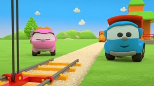 Грузовичок Лева и поезд! Песенки для малышей. Мультики про машинки