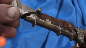 Рукоять сабли в серебре