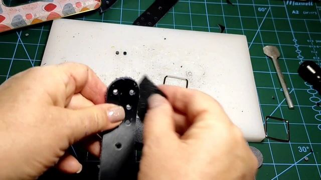 Как сделать ручку для шоппера. #кожаная ручка #натуральнаякожа. Вязание шоппера. Шаг 4.