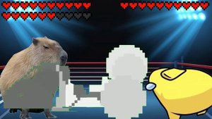 Giant Capybara vs Maxwell cat team! Meme battle