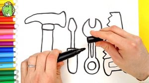 How to draw Tools 🛠️ Drawing and coloring Tools -  Easy Drawing for Kids