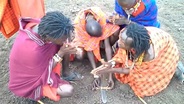 Массаи, добыча огня. Кения. Maassai make fire. Maassai Mara. Kenya смотреть онлайн