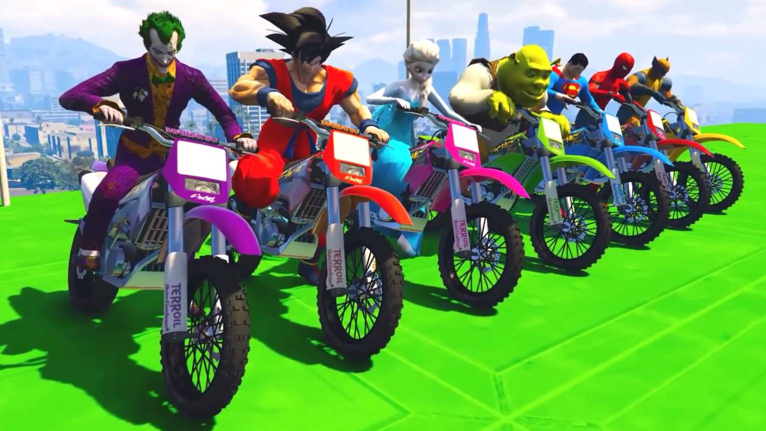 Мультики про мотоциклы и вертолеты для детей и забавные детские стишки для малышей