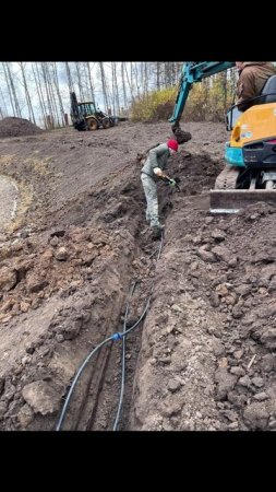 Прокладка вводного кабеля в земле 4х120. ландшафтное освещение. Электрик Тула. Электромонтаж Москва