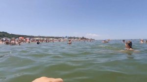 Центральный пляж со стороны Азовского моря. #Голубицкая 2024 г. Глубина моря