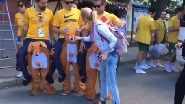 Австралийцы "на кенгуру" едут на матч с Данией смотреть онлайн