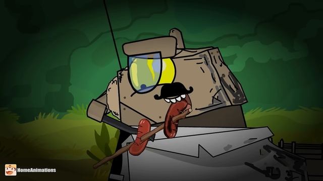 HomeAnimations - Мультики про танки Завод-Монстр и ученый едут к семье !