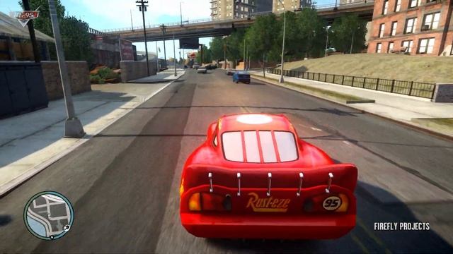 Crazy Lightning McQueen Car Crashes Ep.26 - GTA 4 смотреть онлайн