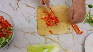 Салат с адыгейским сыром и зеленью