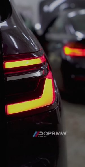 Замена задних фонарей на рестайлинговые на #BMWx7 G07