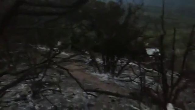 Последствия пожара после крушения вертолёта под Анапой смотреть онлайн