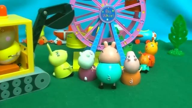 Мультфильм игрушками Свинка Пеппа Peppa В кафе на мороженое